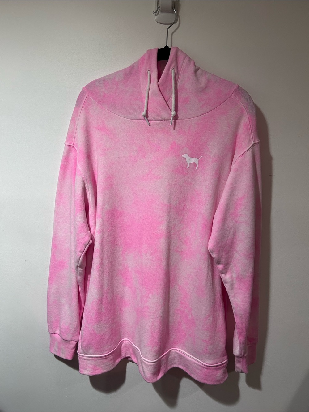 PINK Victoria's Secret Pink Tie-Dye Funnel Neck Sweatshirt